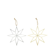 Hanger star metal 56x1x58cm Mixed Gold/Silver