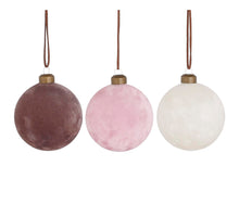 Glasballen weiß lila rosa 3er Sortiment Display - Ø 8cm