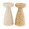 Kerzenhalter Keramik 12x12x23cm Braun gemischt
