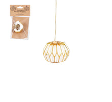 Ornament Wabenmuster weiß - H6,5 x D8cm