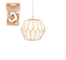 Wabenförmiges Ornament, weiß - H10 x D12 cm