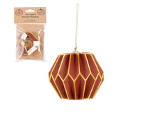 Wabenförmiges Ornament, rot - H10 x D12 cm