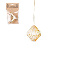 Ornament Zwiebel weiß - H7,5 x D8 cm