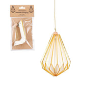 Ornament Tropfen weiß - H13,5 x D12 cm