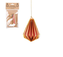 Ornament Tropfen rosa - H13,5 x D12 cm