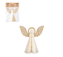 Engel-Ornament weiß - H19 x B20 cm