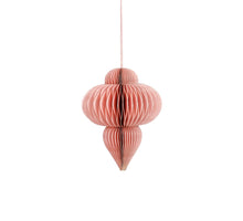 Ornament-Eiszapfen aus Recyclingpapier, rosa - H18 x D13 cm