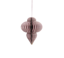 Ornament-Eiszapfen aus Recyclingpapier, lila - H18 x D13 cm