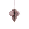 Ornament-Eiszapfen aus Recyclingpapier, lila - H18 x D13 cm