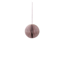 Ornamentkugel aus Recyclingpapier, hellviolett - H8 x D8 cm