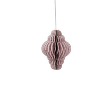 Ornament-Eiszapfen aus Recyclingpapier, lila - H14 x D9 cm