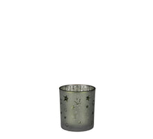 Teelichthalter Stern grün - H10xT9cm