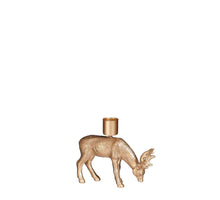 Kerzenhalter Hirsch gold - L12 x B3 x H10,5 cm