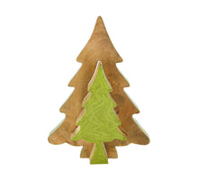 Tree mango wood 23x2.3x31cm Green mix