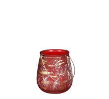 Glenna Windlicht rot - h14.5xd13cm