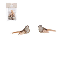 Vogel-Clips, goldfarben, 2 Stück - L12 x B4 x H4,5 cm