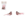 Vogel-Clips rosa, 2 Stück - L12 x B4 x H4,5 cm