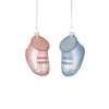 Schuh-Ornament blau-rosa, 2er-Set - L4,5 x B8 x H5 cm