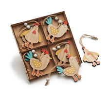 Hölzerne Ostern Huhn Aufhänger 7cm 8pcs