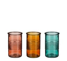 Bottle fish recycled glass 3 assorted - h33xd12cm