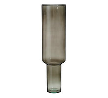Fallon Vase aus recyceltem Glas, grau - H70 x D19 cm