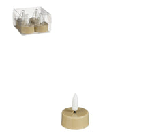 Teelicht led taupe 4 Stück batteriebetrieben - h4,6xd3,8cm