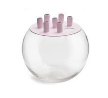 Glaskugel Tulpe Vase Ø20x17cm rosa