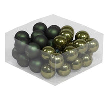 cb. 36 glasballen/draht tannengrün 40 mm
