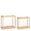 Schrank braun, 2er-Set, FSC 100% - L53 x B30 x H48 cm