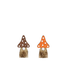 Pilz Zwerg braun orange 2 sortiert FSC Mix - l4.5xb8xh2cm