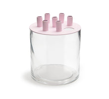 Glaszylinder Tulpe Vase Ø15x18cm rosa