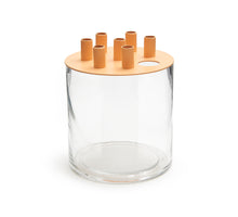 Glaszylinder Tulpe Vase Ø15x18cm apricot
