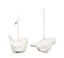 Hanger bird ceramic 6x5x5.5cm Mixed White