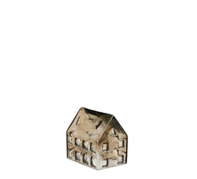 Haus grau recyceltes Glas - l8.5xb6.5xh7.5cm