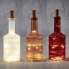 Flasche weiß orange rosa 3er-Set 10 LED BO - H24 x D8 cm