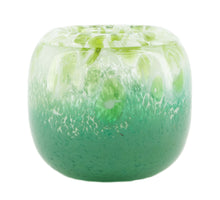 Vase glass 16x16x13.5cm Green