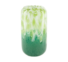 Vase glass 12x12x22cm Green