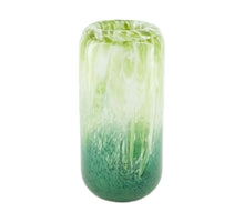 Vase glass 13.5x13.5x27cm Green