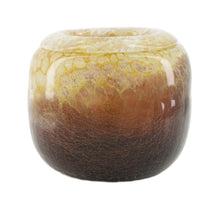 Vase glass 16x16x13.5cm Amber