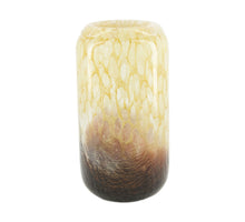 Vase glass 12x12x22cm Amber