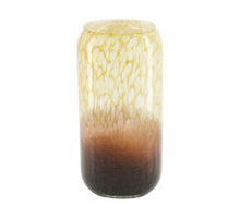 Vase glass 13.5x13.5x27cm Amber