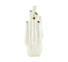 Vase ceramic 16x11.5x42cm White
