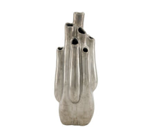 Vase ceramic 16x11.5x42cm Silver