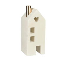 Hausdekoration weiß - L9,5 x B10 x H24 cm