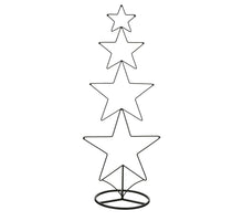 Sternförmiger Ornamenthalter, schwarz - L46 x B32 x H110 cm