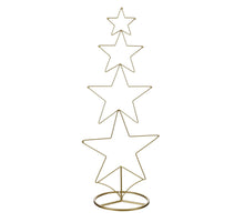Sternförmiger Ornamenthalter, goldfarben - L46 x B32 x H110 cm