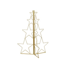 Weihnachtsbaumdekoration, faltbar, goldfarben - L51 x B51 x H78 cm