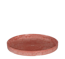 Mila decoratie bord recycled plastic rood - h3xd32cm
