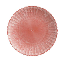 Mila decoratie bord recycled plastic rood - h3xd33cm