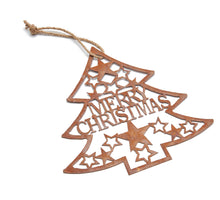 Metall-Weihnachtsbaumhänger 20x20cm rostig